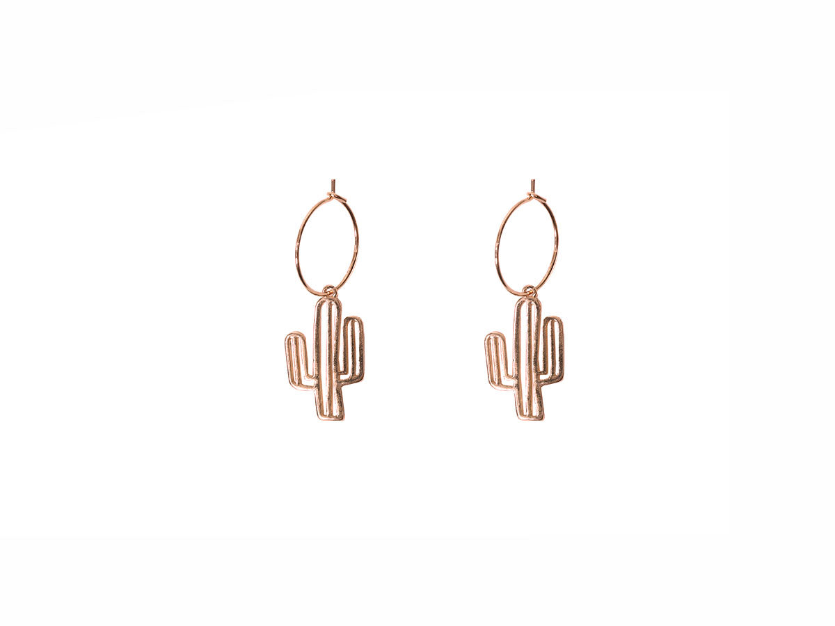 Electra Cactus Hoop Earrings